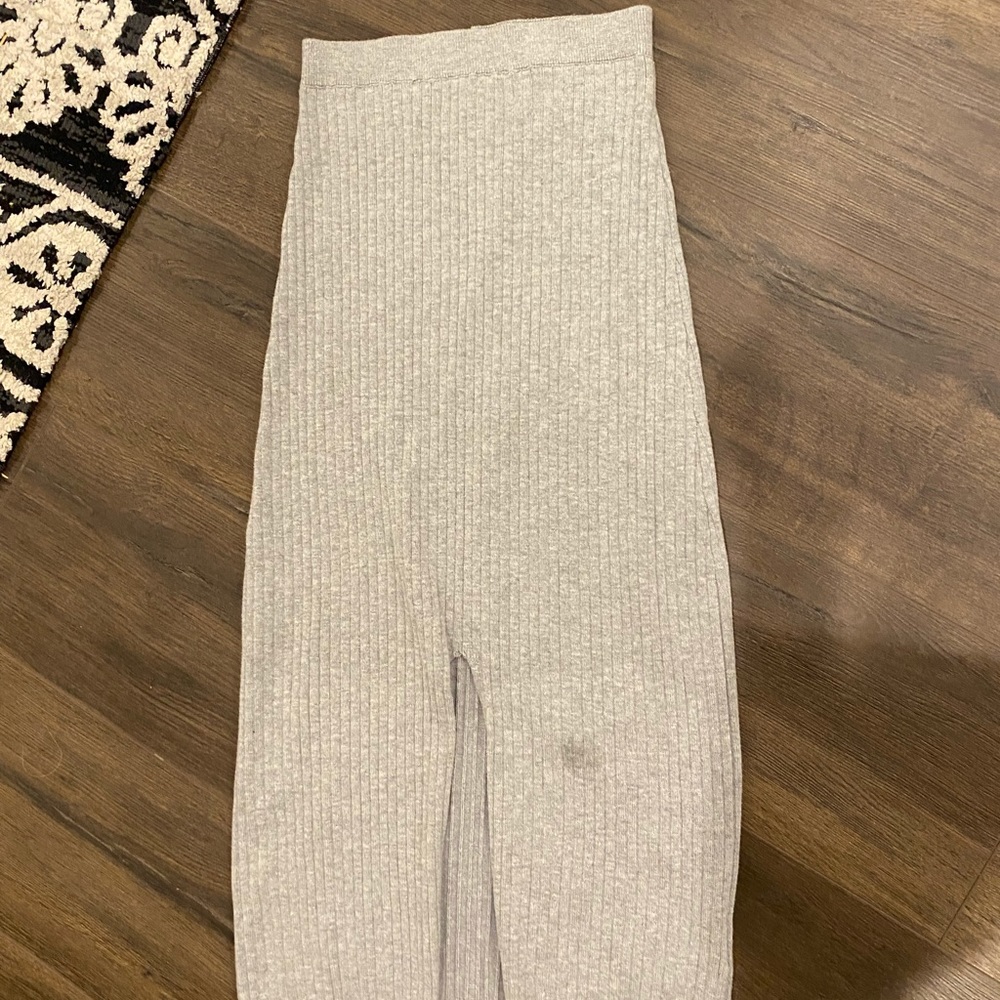 Free People Grey sky line midi skirt